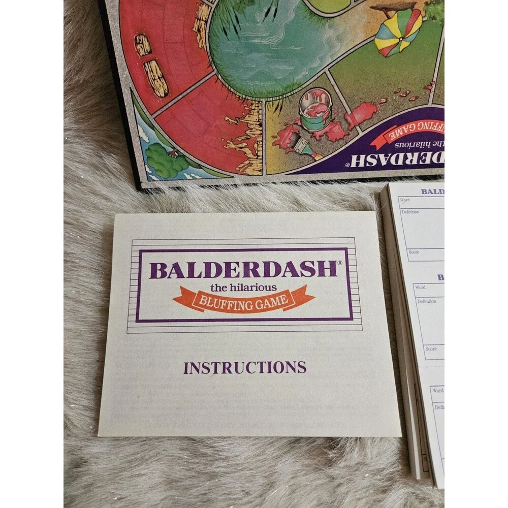 VTG Balderdash Board Game  - 1984 - The Hilarious Bluffing Game - Complete